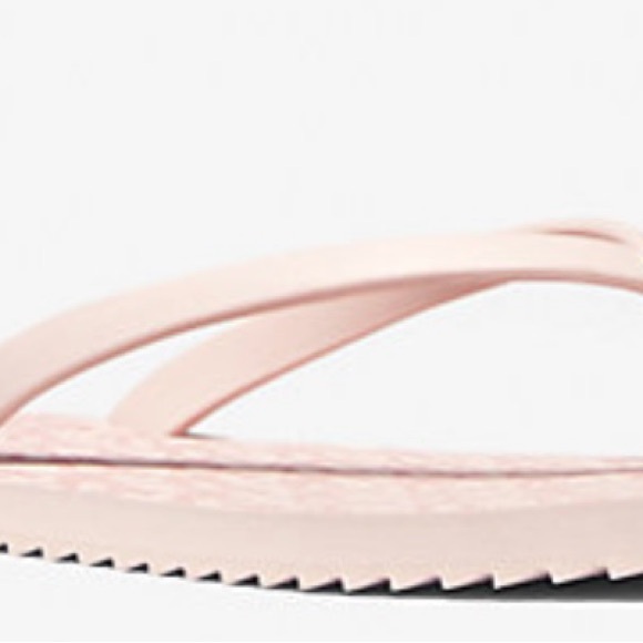 New Micheal Kors Pink Flip Flop with MK charm Womens size 9 - Picture 8 of 9